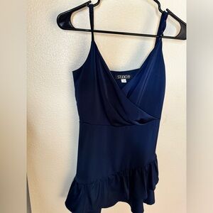 Francesca’s Boutique: Blue Satin Like Dress